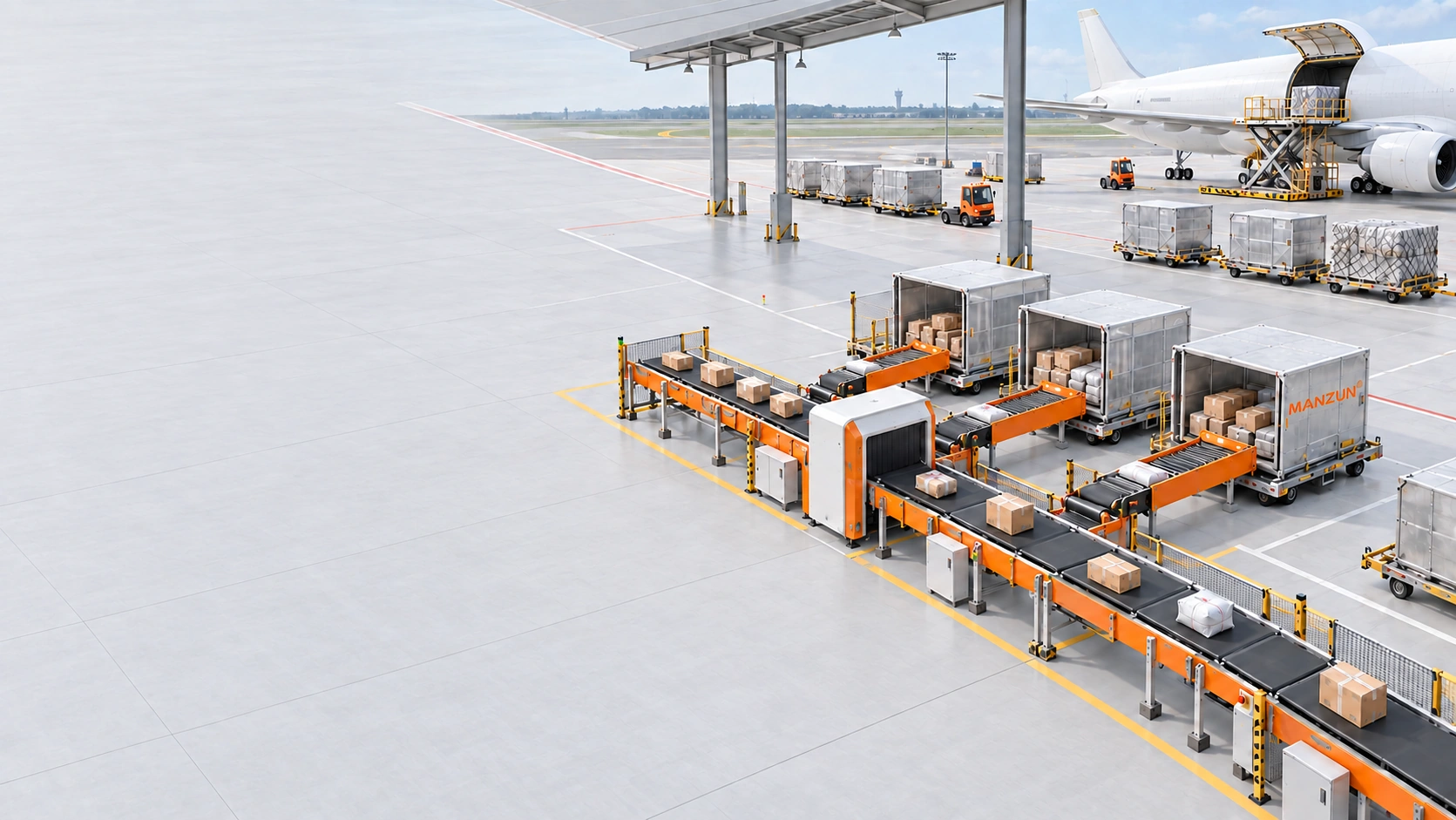 Airport cargo sorting terminal